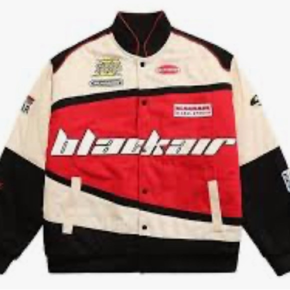 Blackair Patchwork Motorsports Varsity Jacket Vamtac Men's medium - Picture 1 of 5